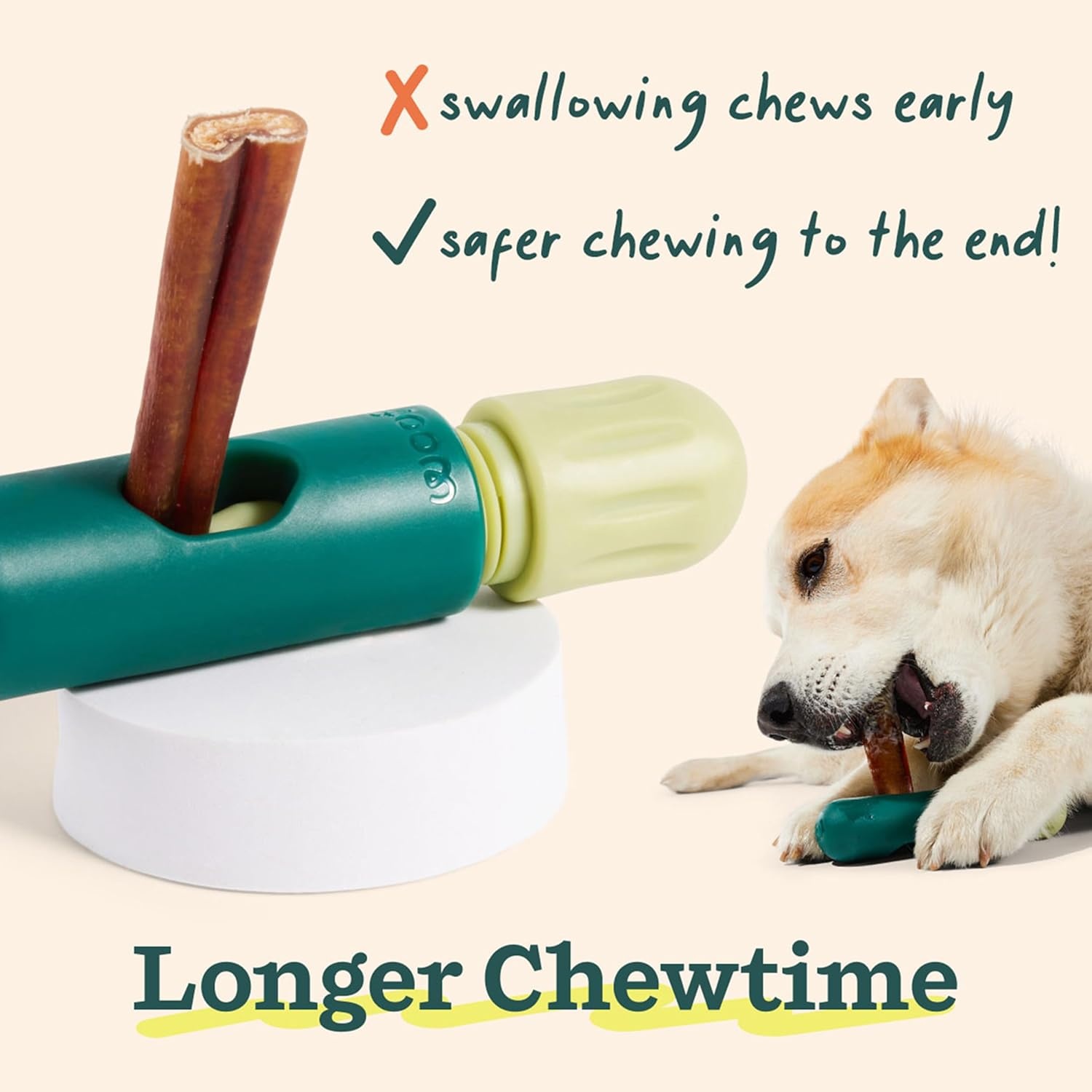 image:imageWOOF BullySafe and Bully Sticks Nutritious Chew Sticks for Dogs and Bully Stick Holder for Safe LongLasting Play No More Swallowed Ends 6 Sticks 5 Pack10 Count Pack of 1
