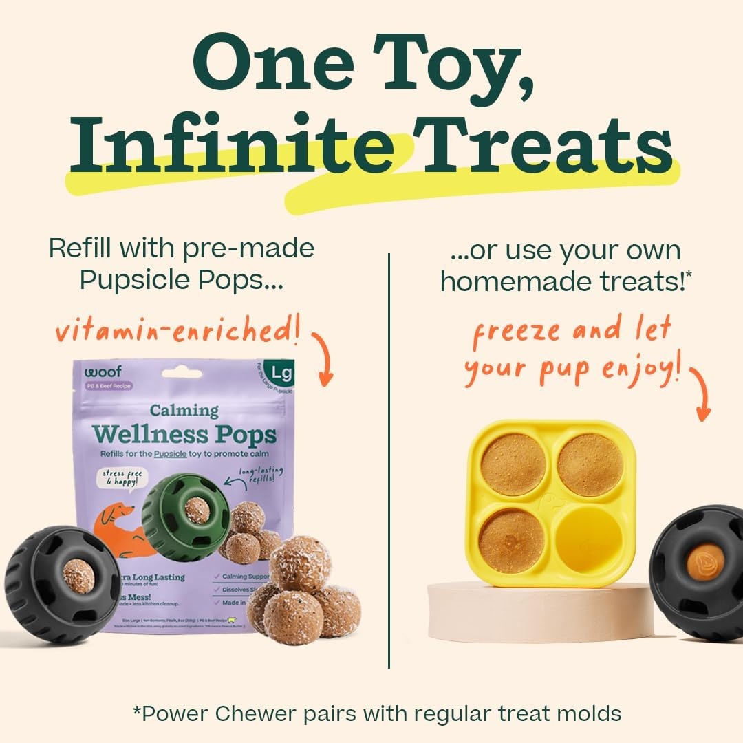 image:imageWOOF Power Chewer Pupsicle Durable LongLasting Dog Chew Toys for Aggressive Chewers Keep Your Pup Busy Easy to Clean Toys for Medium and Large Dogs 2575 lbsXLarge