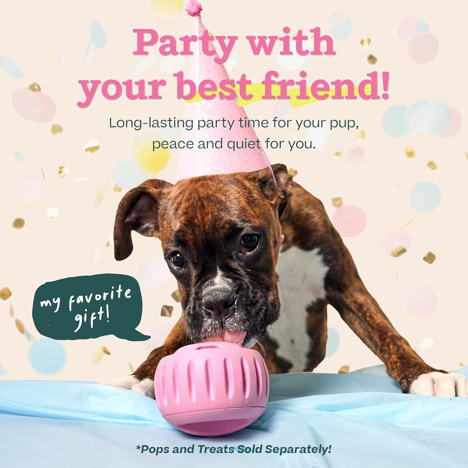 image:imageWOOF Pupsicle LongLasting Interactive Dog Ball Toy to Keep Your Pup Busy and Distracted Safe for Dogs LowMess Design Dog Toys for Small Dogs 1025 lbsPink