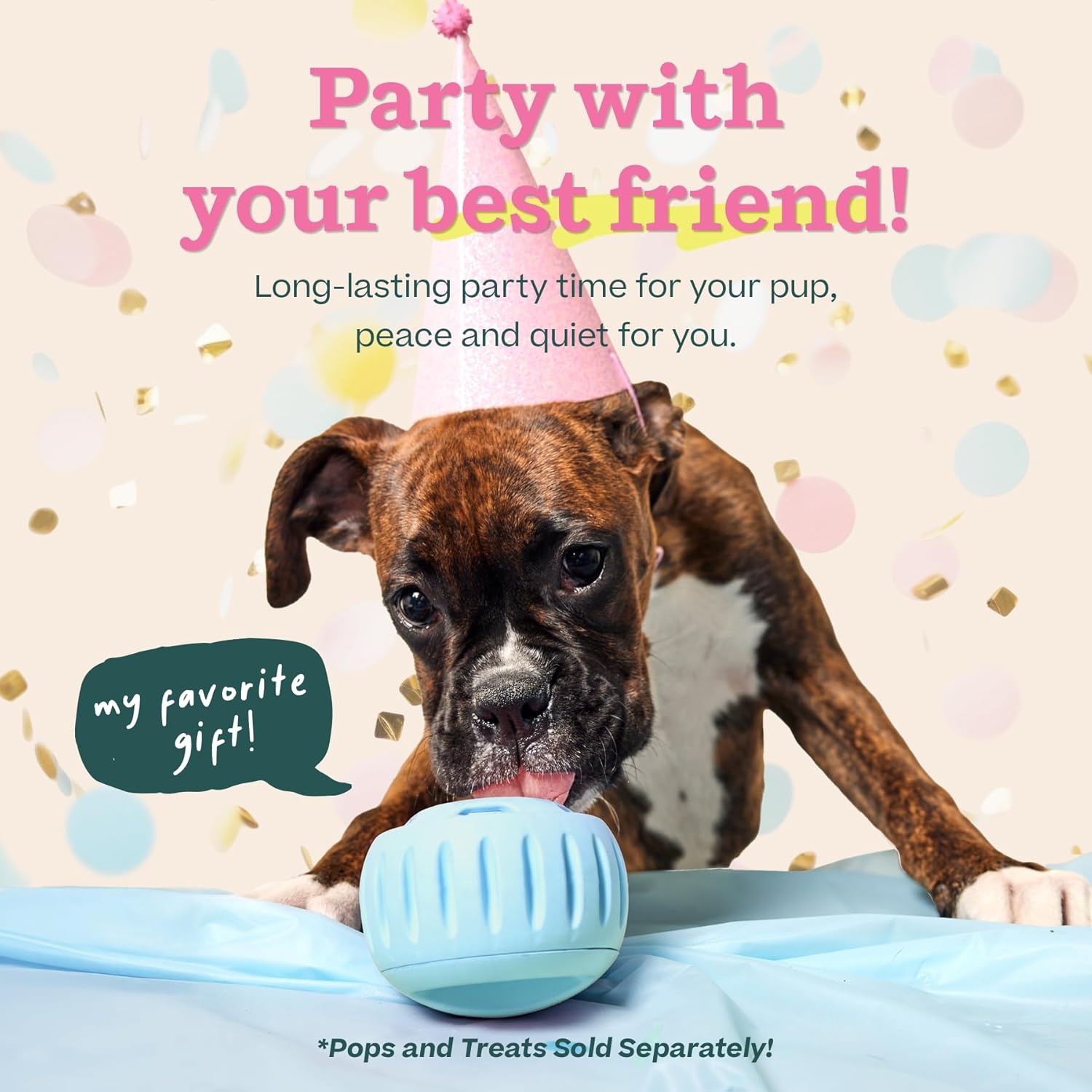 image:imageWOOF Pupsicle LongLasting Interactive Dog Ball Toy to Keep Your Pup Busy and Distracted Safe for Dogs LowMess Design Dog Toys for Small Dogs 1025 lbsBlue