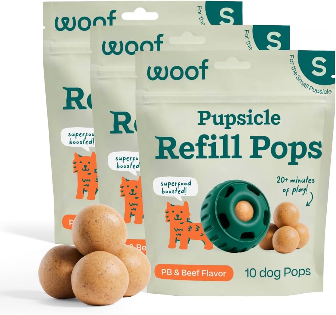 image:imageWOOF Pupsicle Birthday Pops Healthy Dog Treats PreMade Pupsicle Refills Wholesome Ingredients Naturally Sweet CakeFlavored Birthday Treat for Dogs LargeBeef