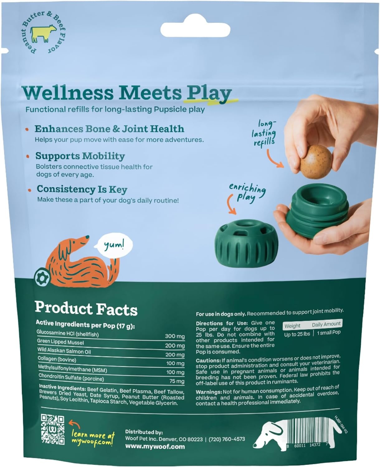 image:imageWOOF Pupsicle Refill Pops for Calming LongLasting Refills for the Pupsicle Toy to Promote Calm Calming Dog Treats Magnesium for Dogs Small Pops 10 CountSmall 10 Count