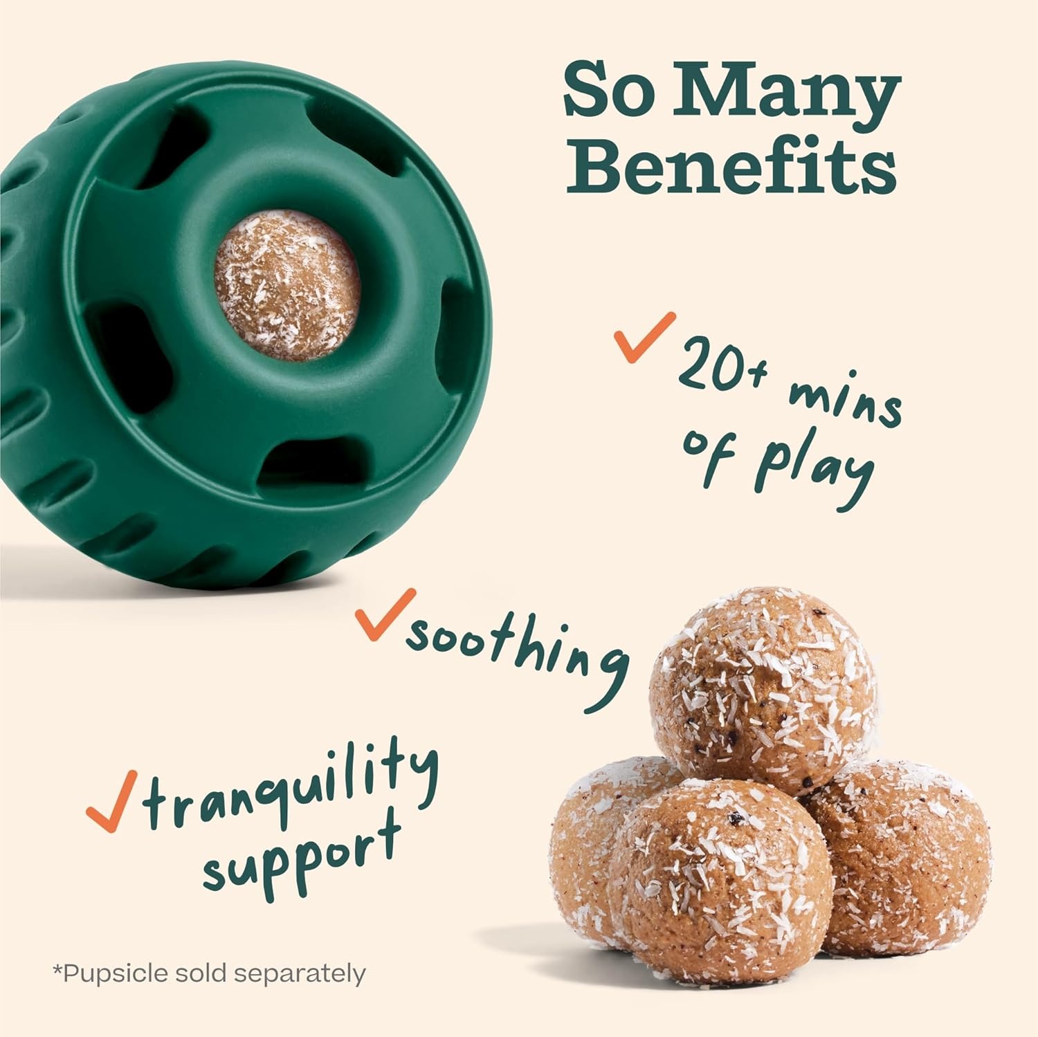 image:imageWOOF Pupsicle Refill Pops for Calming LongLasting Refills for the Pupsicle Toy to Promote Calm Calming Dog Treats Magnesium for Dogs Small Pops 10 CountXLarge 10 Count