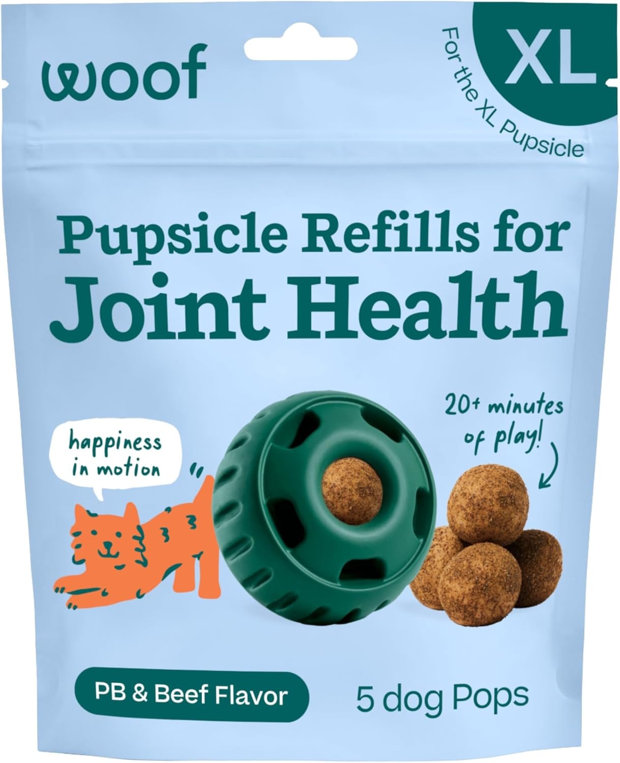 image:imageWOOF Pupsicle Refill Pops for Calming LongLasting Refills for the Pupsicle Toy to Promote Calm Calming Dog Treats Magnesium for Dogs Small Pops 10 CountXLarge 5 Count