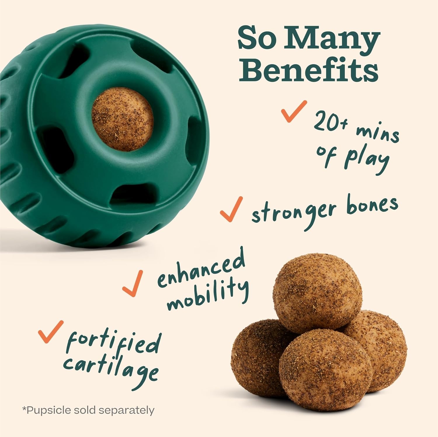 image:imageWOOF Pupsicle Refill Pops for Calming LongLasting Refills for the Pupsicle Toy to Promote Calm Calming Dog Treats Magnesium for Dogs Small Pops 10 CountLarge 14 Count