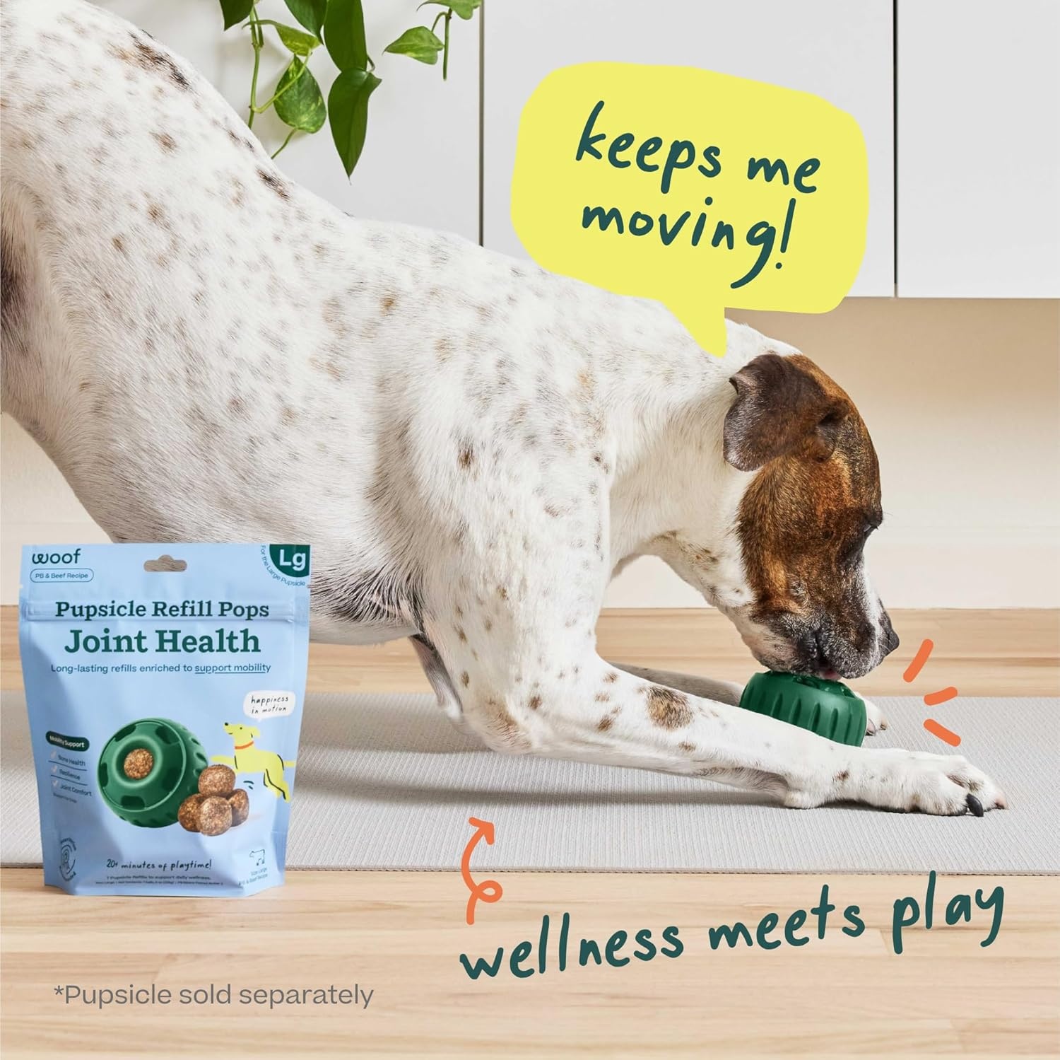 image:imageWOOF Pupsicle Refill Pops for Calming LongLasting Refills for the Pupsicle Toy to Promote Calm Calming Dog Treats Magnesium for Dogs Small Pops 10 CountLarge 7 Count