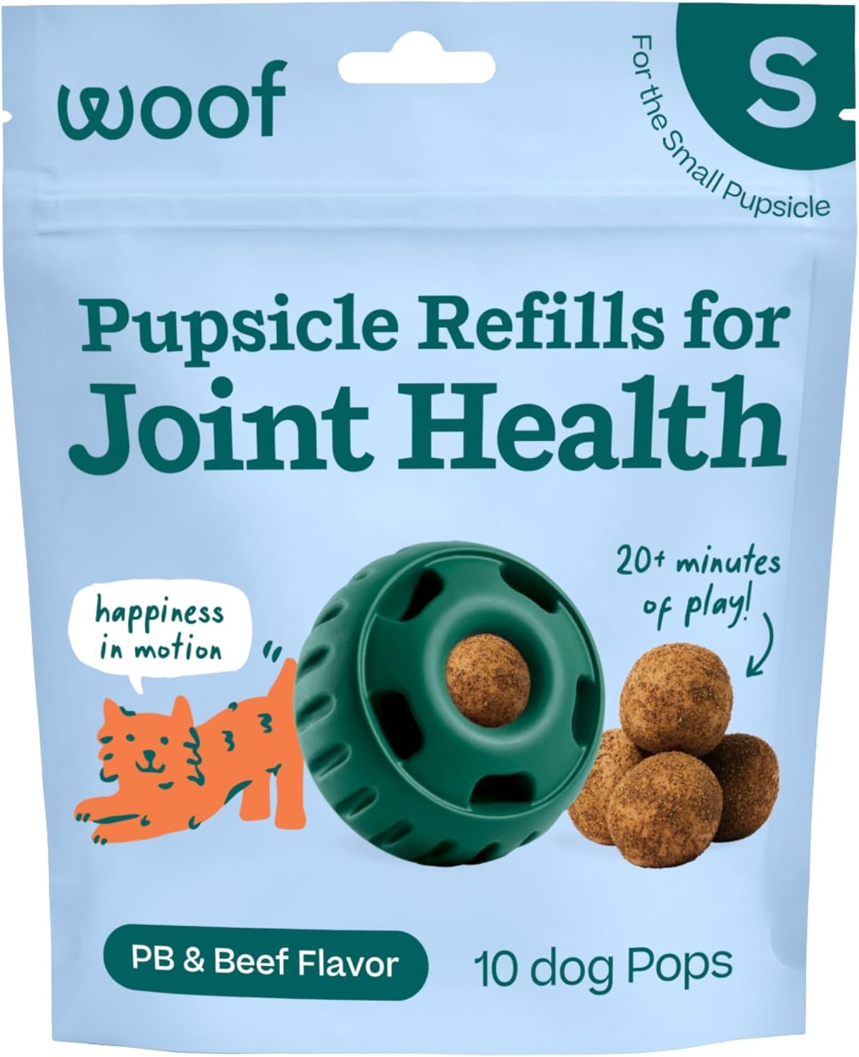 image:imageWOOF Pupsicle Refill Pops for Calming LongLasting Refills for the Pupsicle Toy to Promote Calm Calming Dog Treats Magnesium for Dogs Small Pops 10 CountSmall 10 Count