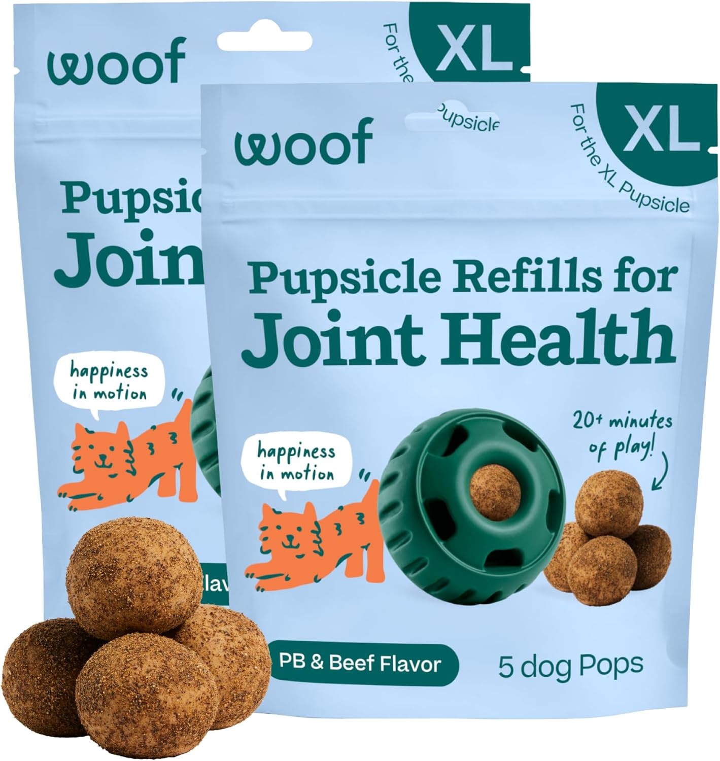 image:imageWOOF Pupsicle Refill Pops for Calming LongLasting Refills for the Pupsicle Toy to Promote Calm Calming Dog Treats Magnesium for Dogs Small Pops 10 CountXLarge 10 Count