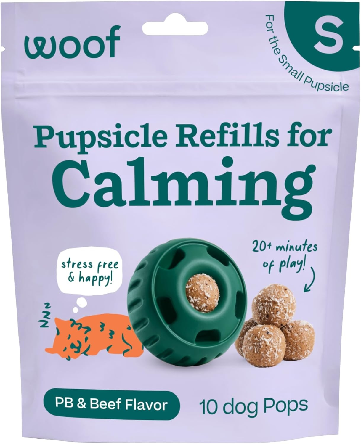 image:imageWOOF Pupsicle Refill Pops for Calming LongLasting Refills for the Pupsicle Toy to Promote Calm Calming Dog Treats Magnesium for Dogs Small Pops 10 CountSmall 10 Count