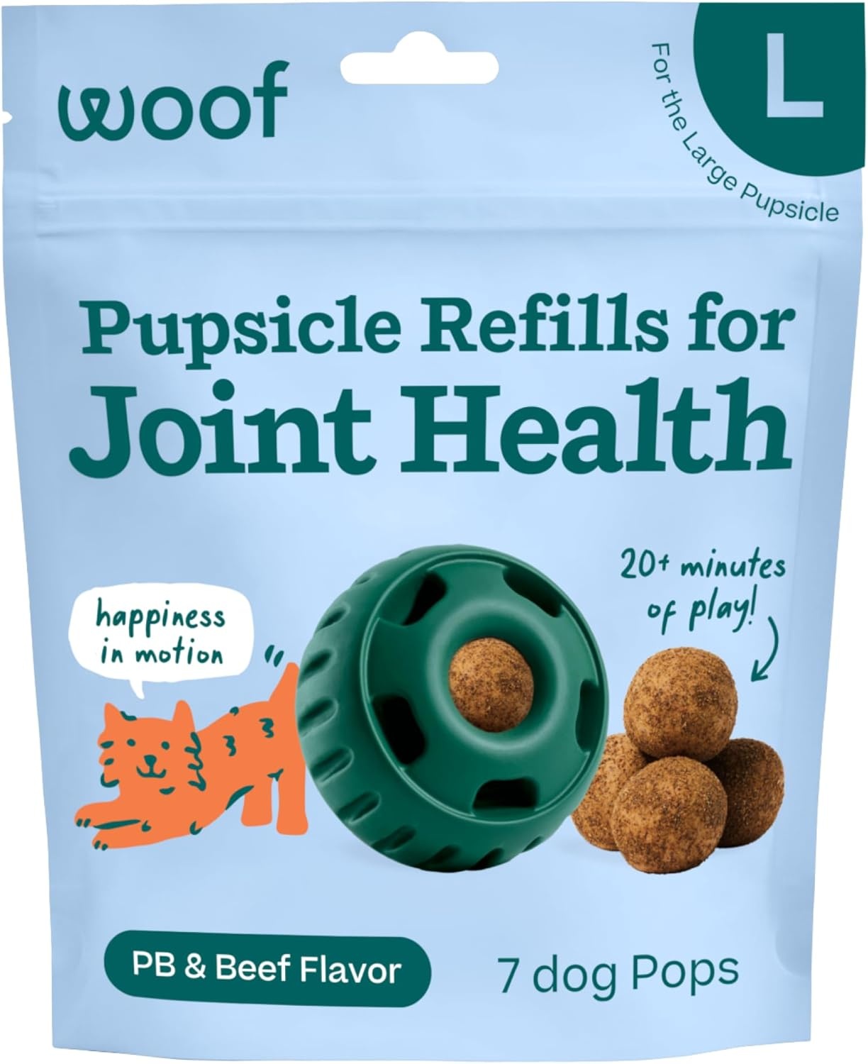 image:imageWOOF Pupsicle Refill Pops for Calming LongLasting Refills for the Pupsicle Toy to Promote Calm Calming Dog Treats Magnesium for Dogs Small Pops 10 CountLarge 7 Count