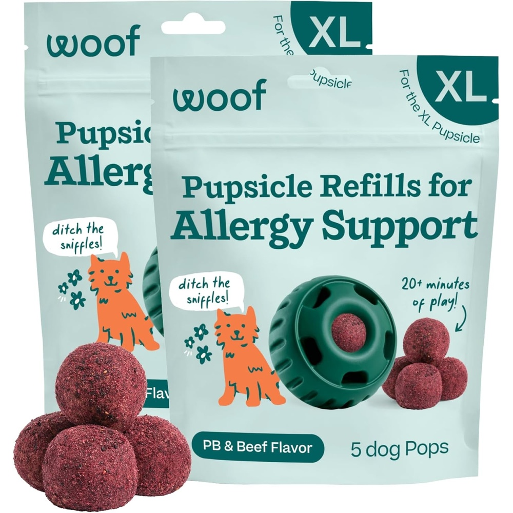 image:imageWOOF Pupsicle Refill Pops for Calming LongLasting Refills for the Pupsicle Toy to Promote Calm Calming Dog Treats Magnesium for Dogs Small Pops 10 CountXLarge 10 Count