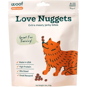 image:imageWOOF Love Nuggets Made in the USA Dog Treats for Training Jerky for Dogs BiteSized Beef Training Treats