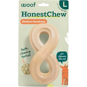 image:imageWOOF HonestChew Dog Toy Infinity  Durable Dog Chews  Made with Natural PlantBased Ingredients  SplinterResistant  Safer Than Dog Bones  SmallLarge