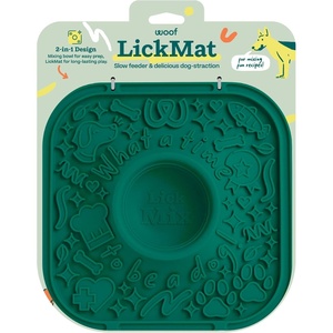image:imageWOOF LickMat  EasytoClean Lick Mat for Dogs  Slow Feeder Mat with NonSlip Design  BPAFree Silicone Lick Mat  Interactive Dog Toys  LavenderForest Green
