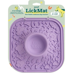 image:imageWOOF LickMat  EasytoClean Lick Mat for Dogs  Slow Feeder Mat with NonSlip Design  BPAFree Silicone Lick Mat  Interactive Dog Toys  LavenderLavender
