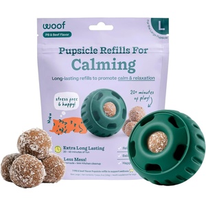 image:imageWOOF Pupsicle Calming Starter Kit  Pupsicle and Calming Pops Bundle  LongLasting Interactive Dog Toy  10 Refills with Thiamine Tryptophan Passion Flower for Medium and Large Dogs 2575 lbs