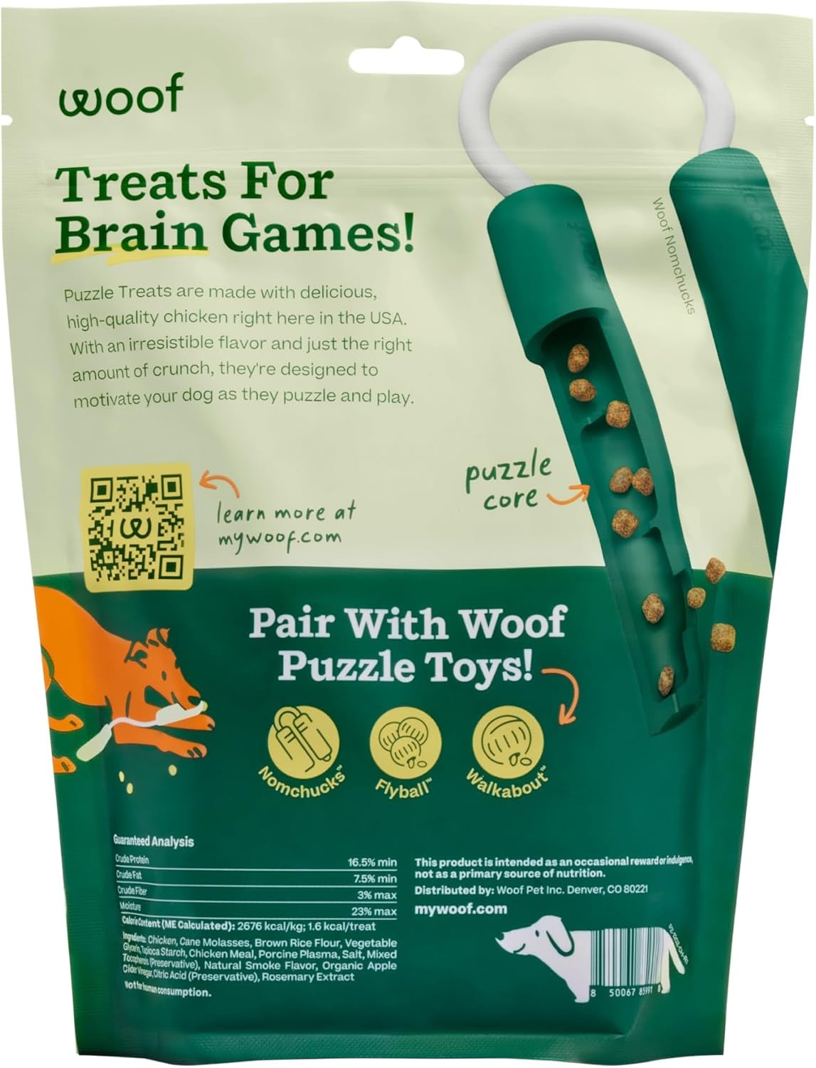 image:imageWOOF AirDried Puzzle Treats Refill Treats Sized Puzzle Toys The Perfect Dog and Puppy Training Treats Made with Real Chicken 5 ozChicken 12 OZ