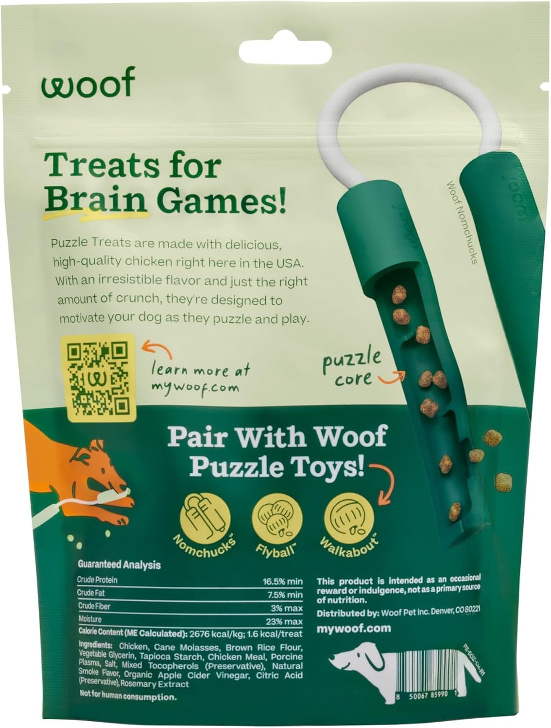 image:imageWOOF AirDried Puzzle Treats Refill Treats Sized Puzzle Toys The Perfect Dog and Puppy Training Treats Made with Real Chicken 5 ozChicken 5 OZ
