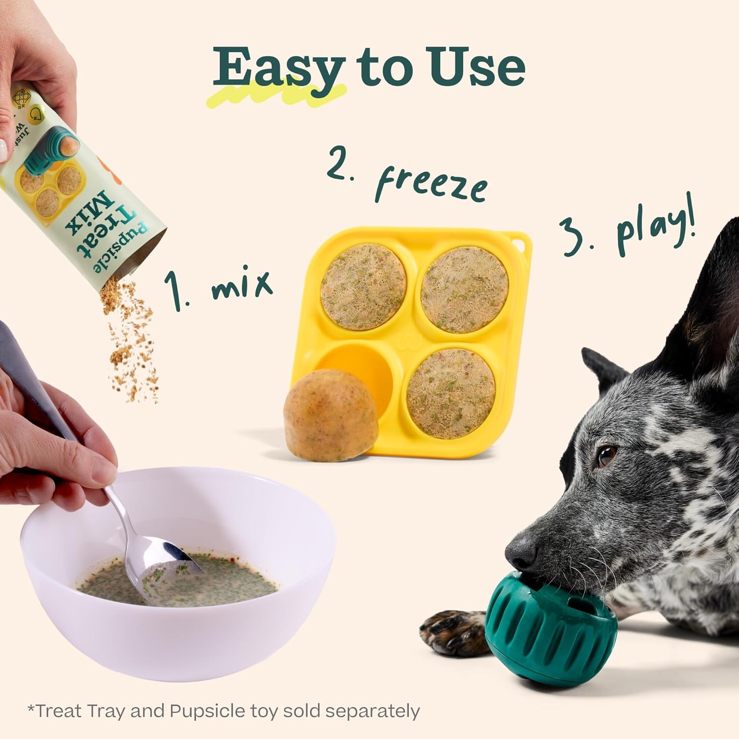image:imageWOOF Pupsicle Mix Sample Pack EasytoMake DIY Pupsicle Refills Delicious Mix for the Pupsicle Interactive Dog Toy with Bacon amp Cheese Calming Balanced Belly and Dental Mix 4 Pack Sampler