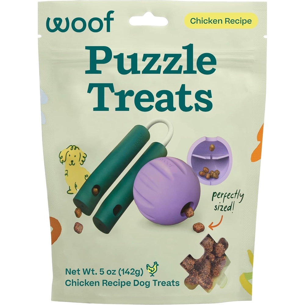 image:imageWOOF AirDried Puzzle Treats Refill Treats Sized Puzzle Toys The Perfect Dog and Puppy Training Treats Made with Real Chicken 5 ozChicken 5 OZ