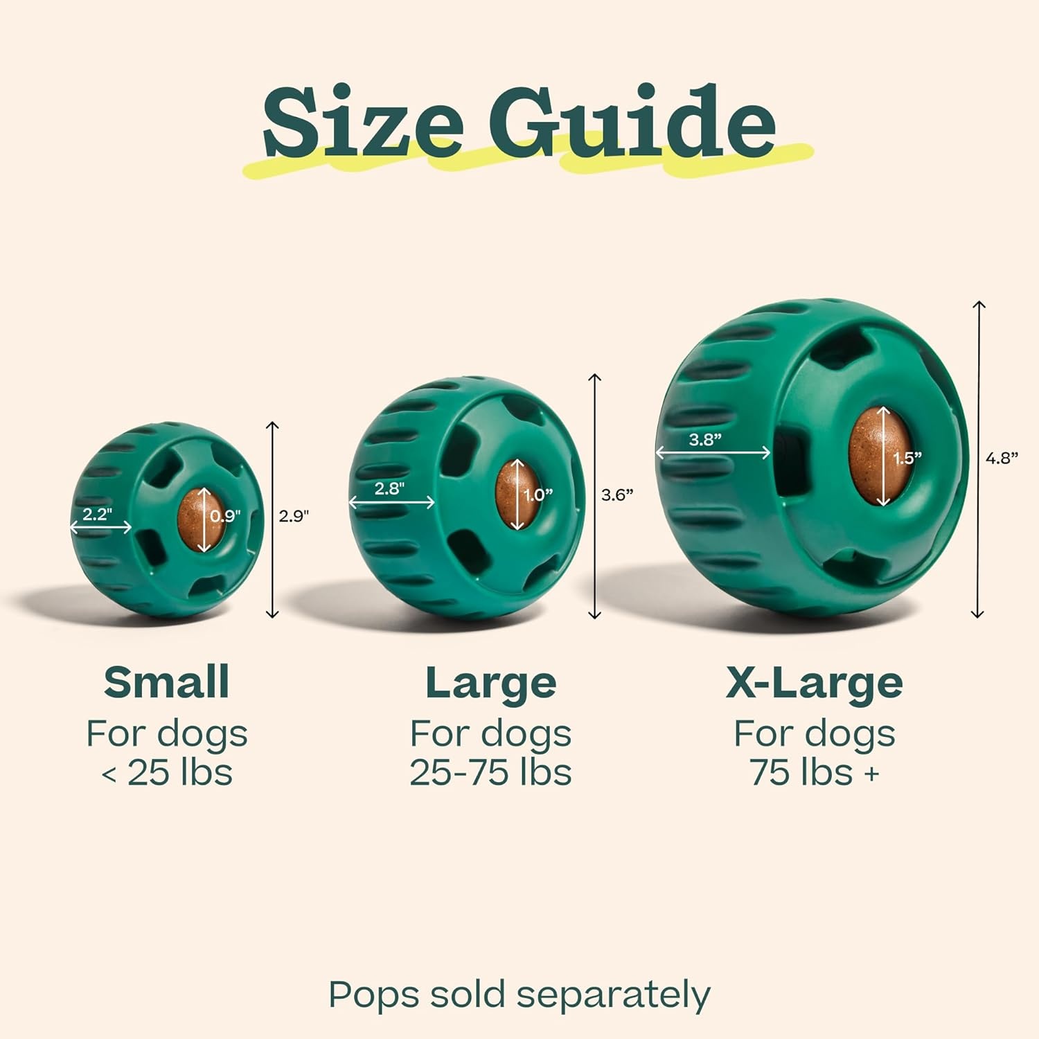 image:imageWOOF Pupsicle LongLasting Interactive Dog Ball Toy to Keep Your Pup Busy and Distracted Safe for Dogs LowMess Design Dog Toys for Extra Large Dogs 75 lbs July 4th EditionGreen