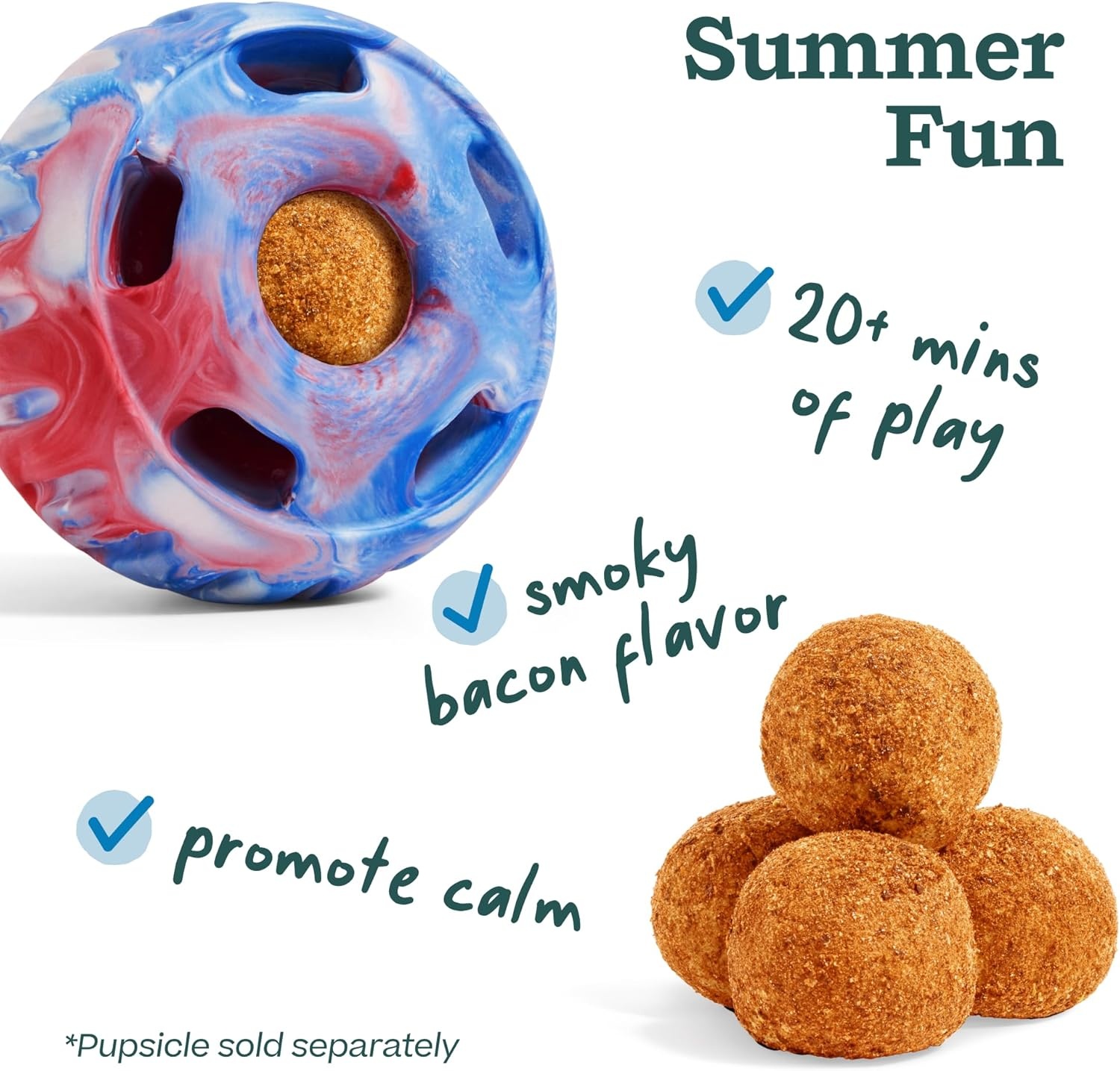 image:imageWOOF Refill BBQ Pops amp Summer Pupsicle Favorite Distraction GrainFree Smokey Beef Flavor Lickable Dog Treats Small 10 Count