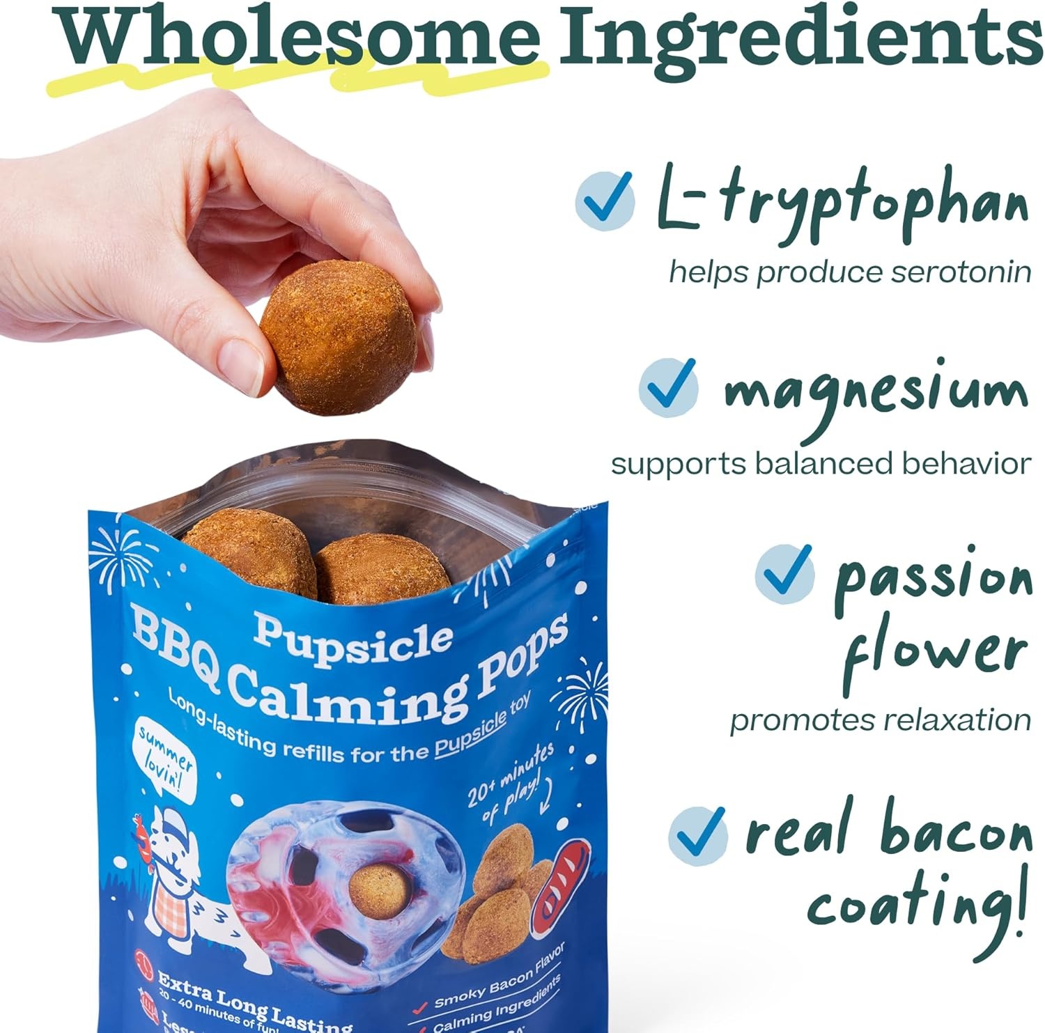 image:imageWOOF Refill BBQ Pops amp Summer Pupsicle Favorite Distraction GrainFree Smokey Beef Flavor Lickable Dog Treats Small 10 Count