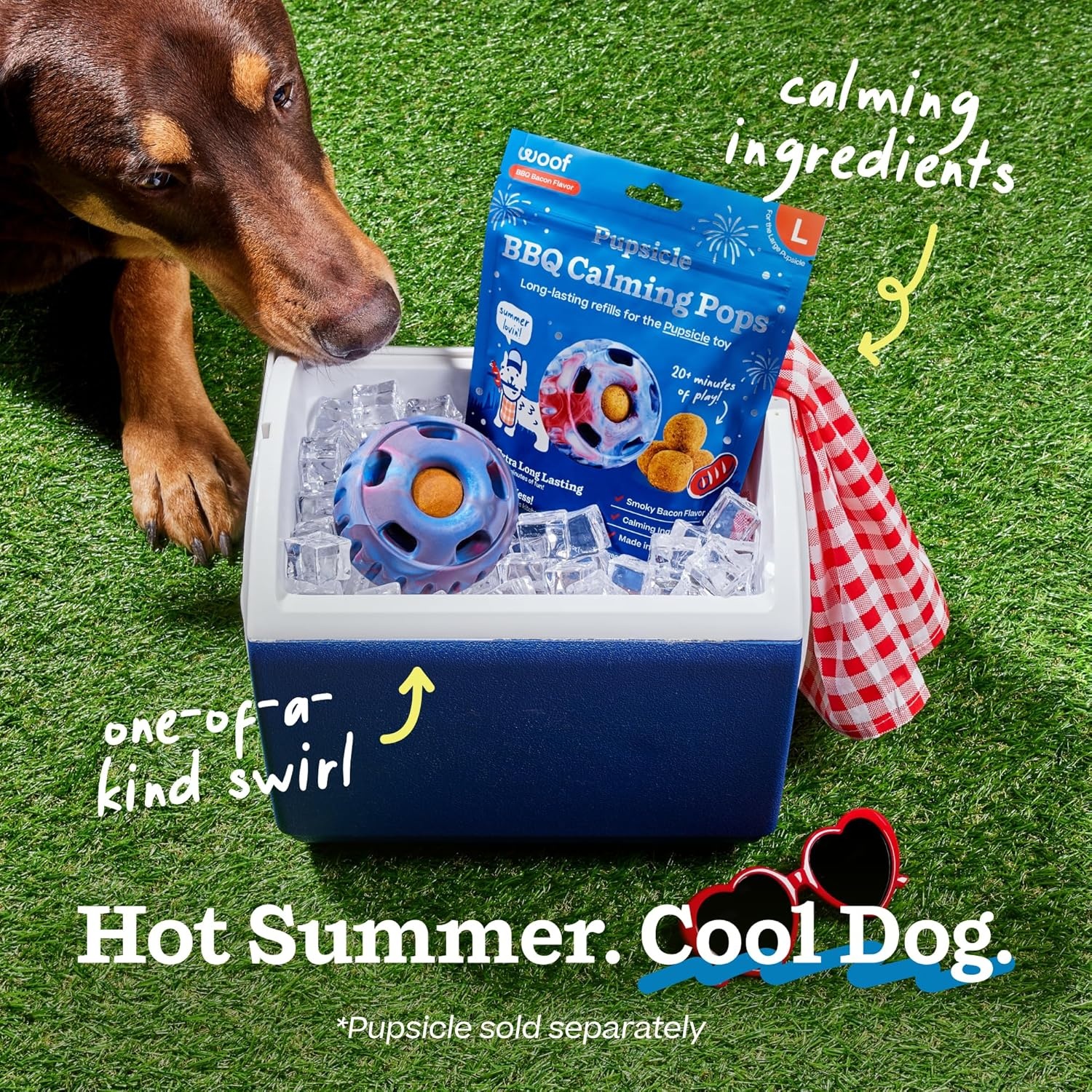 image:imageWOOF Refill BBQ Pops amp Summer Pupsicle Favorite Distraction GrainFree Smokey Beef Flavor Lickable Dog Treats Small 10 Count