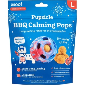 image:imageWOOF Refill BBQ Pops amp Summer Pupsicle Favorite Distraction GrainFree Smokey Beef Flavor Lickable Dog Treats  Large Pops for Dogs 2575 lbs  7 Count